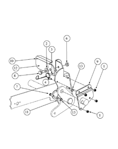 Foot Pedal Deck Lift Assembly Diagram and Parts List for M60-KW ROPS-53AH5D8X750-25HP Cub Cadet Lawn Tractor